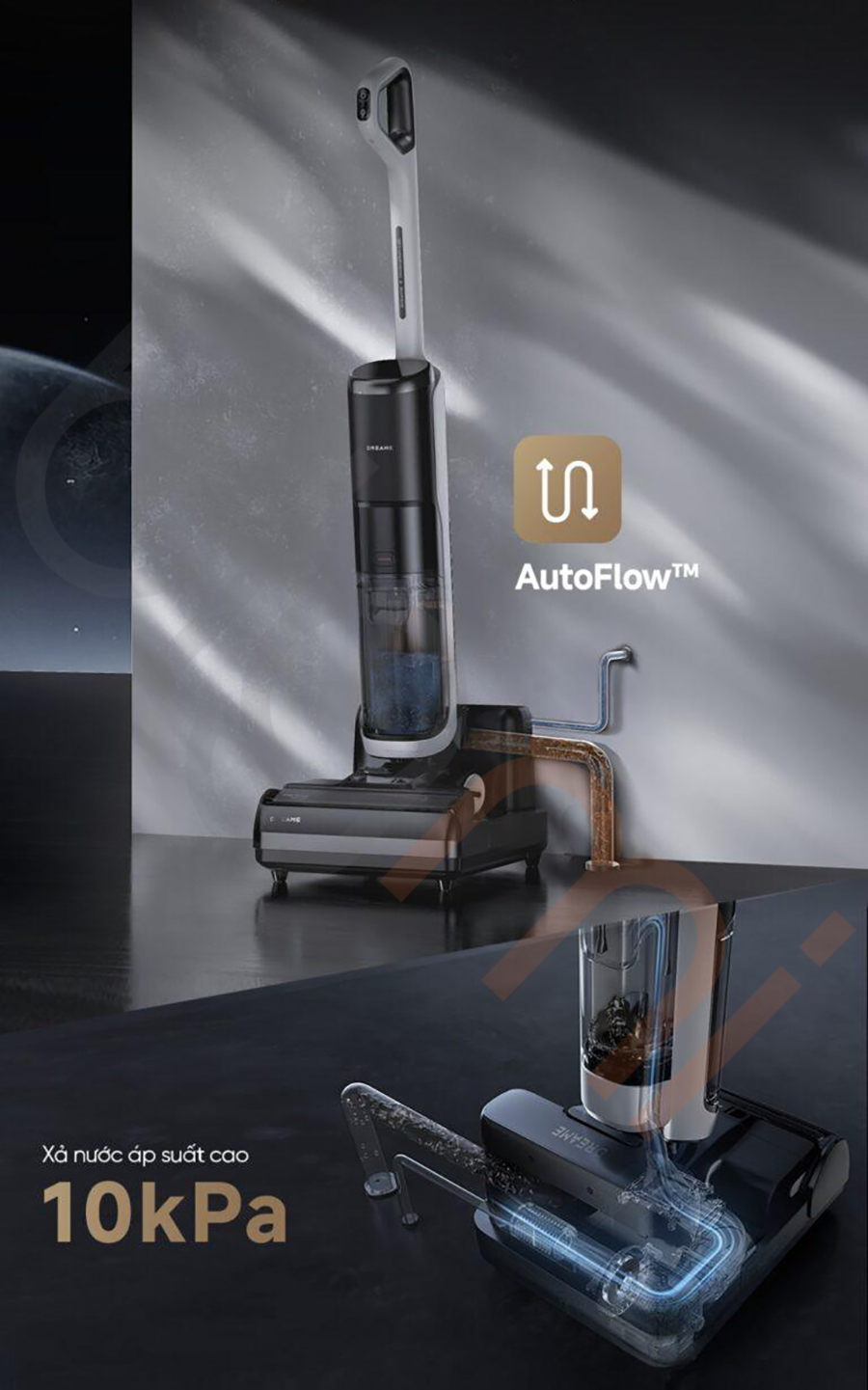 Autoflow May hut bui lau nha Dreame H14 Station