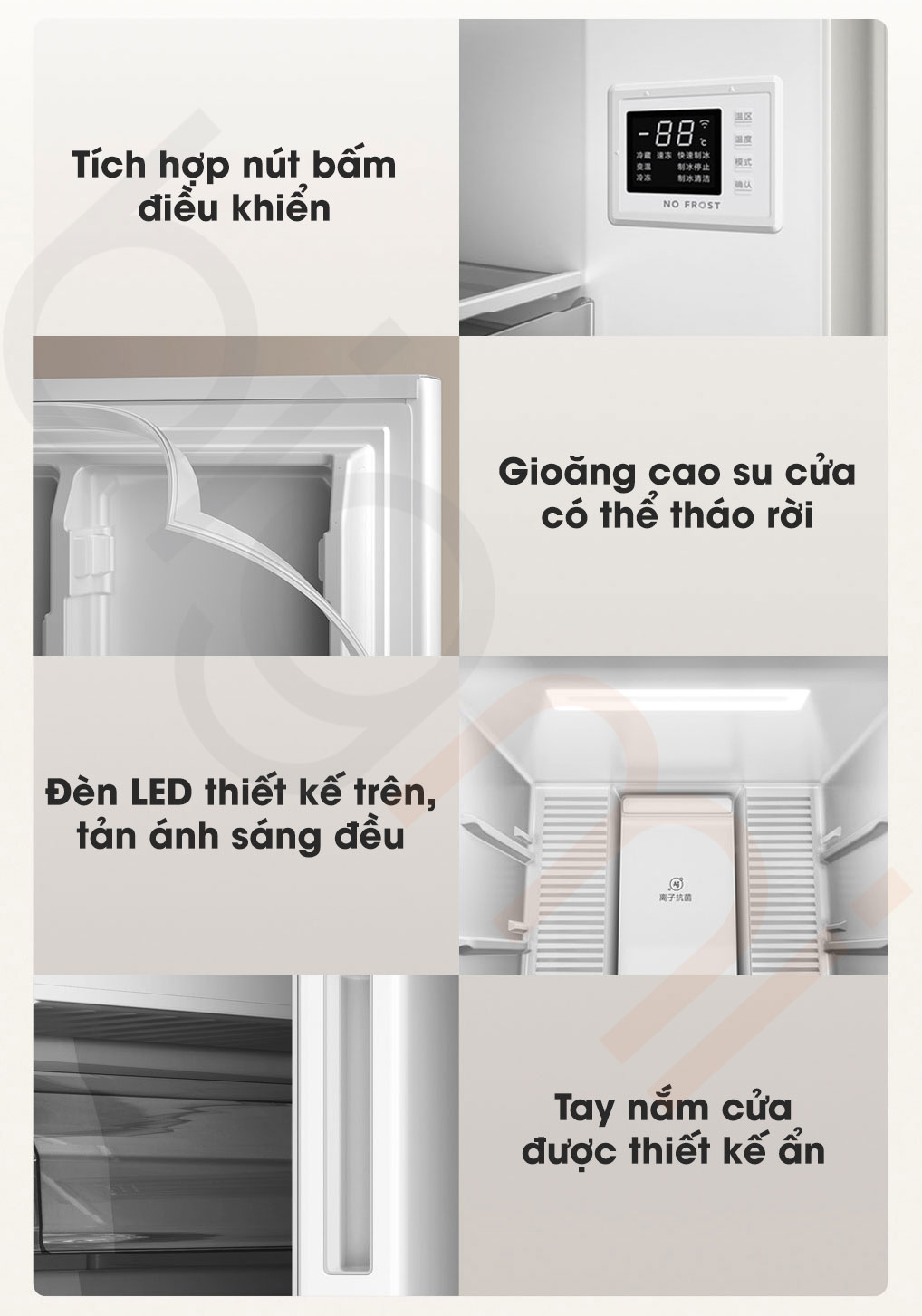 Chi tiet khac ve Tu lanh Xiaomi Mijia 303L