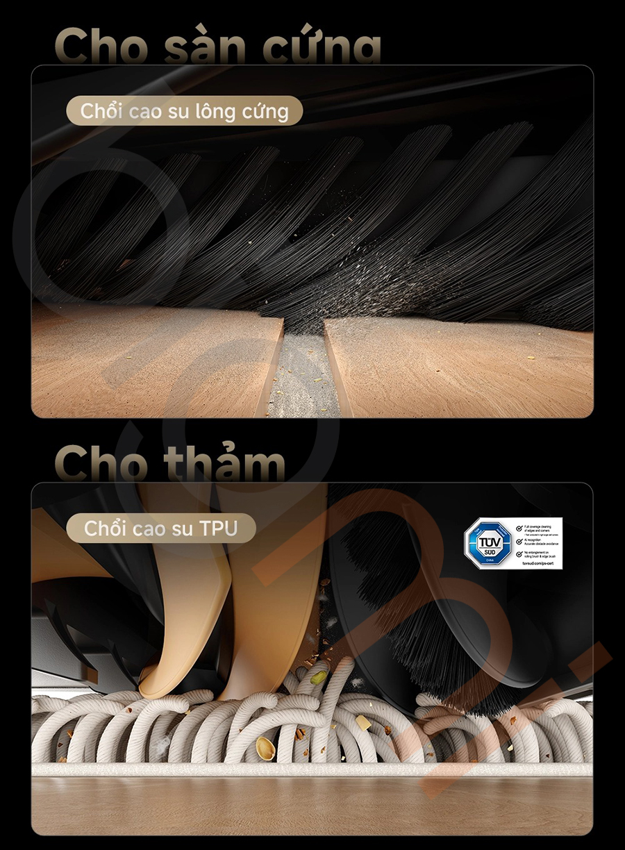 Choi chinh kep chong roi tren Robot hut bui lau nha Dreame X50 Ultra