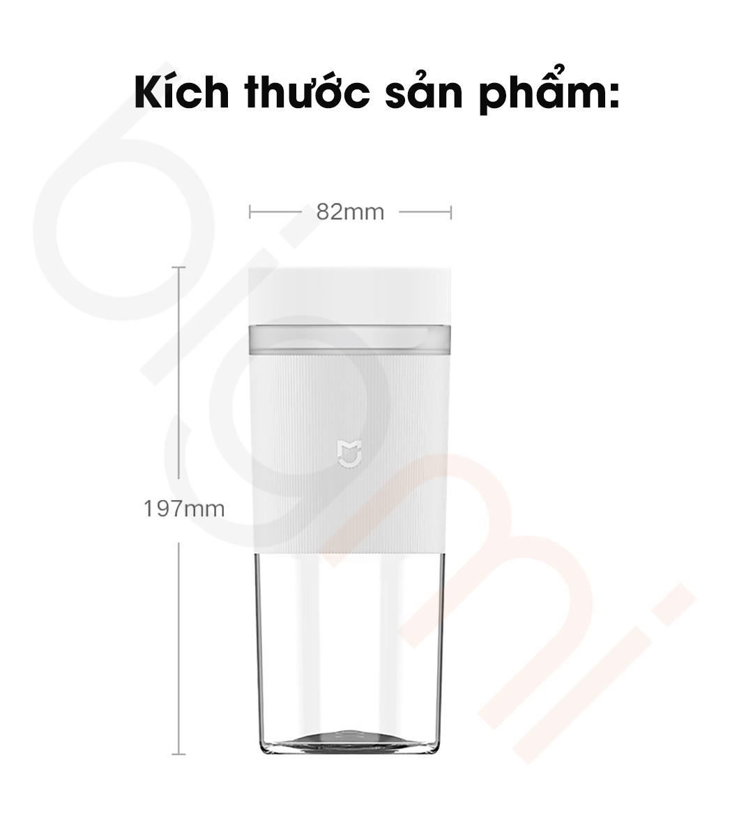 Kich thuoc May xay sinh to cam tay Xiaomi Mijia 2 MJZZB02PL