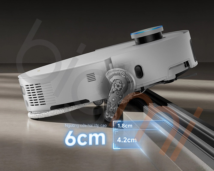 Robot hut bui lau nha Dreame X50 Ultra Vuot chuong ngai vat 6cm