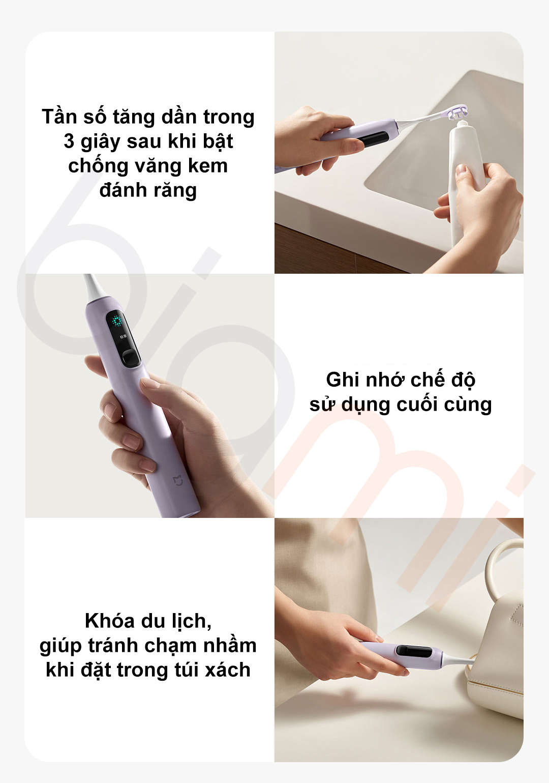 Tinh nang bo sung tren Ban chai dien Xiaomi Mijia Pro MES610