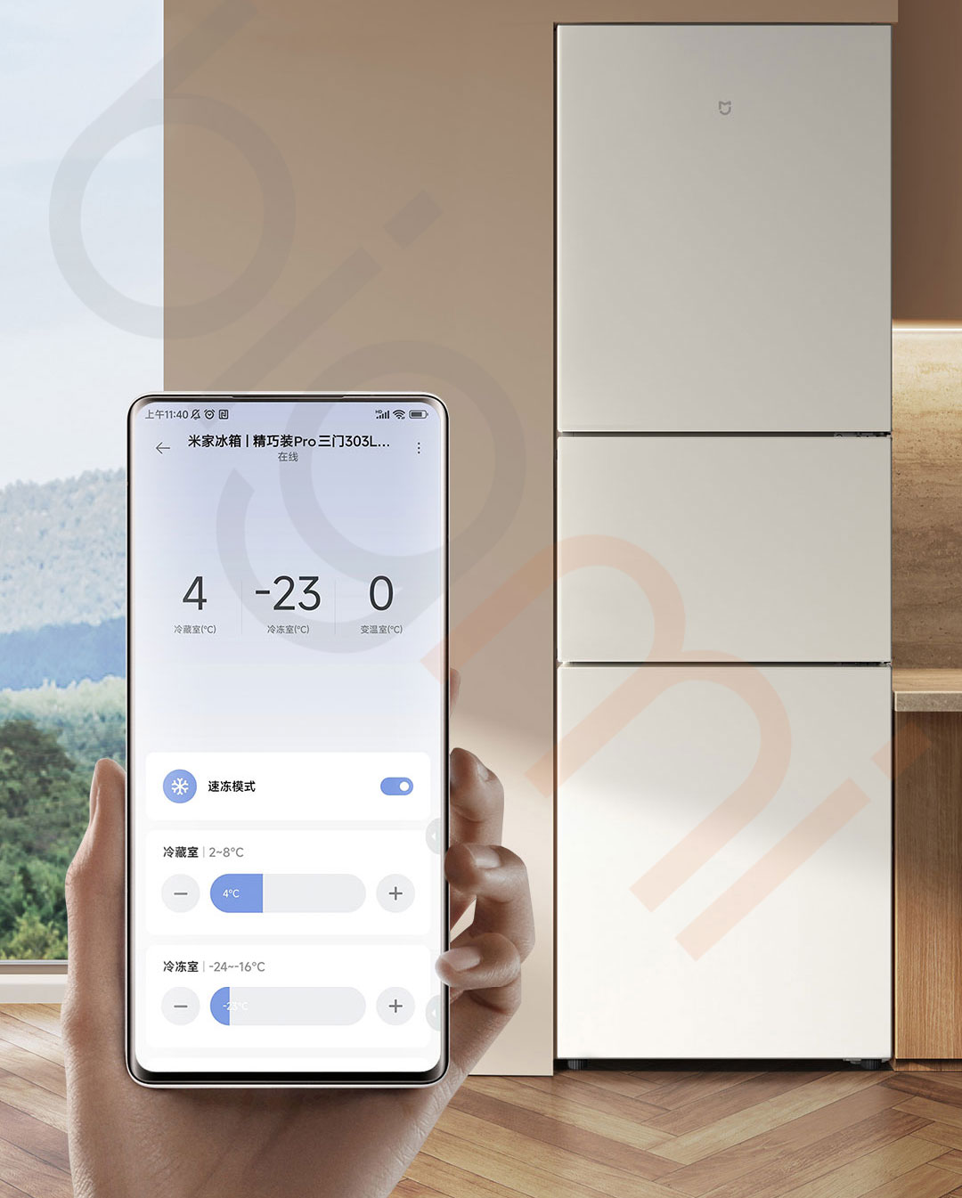 Tu lanh Xiaomi Mijia 303L ket noi app mijia
