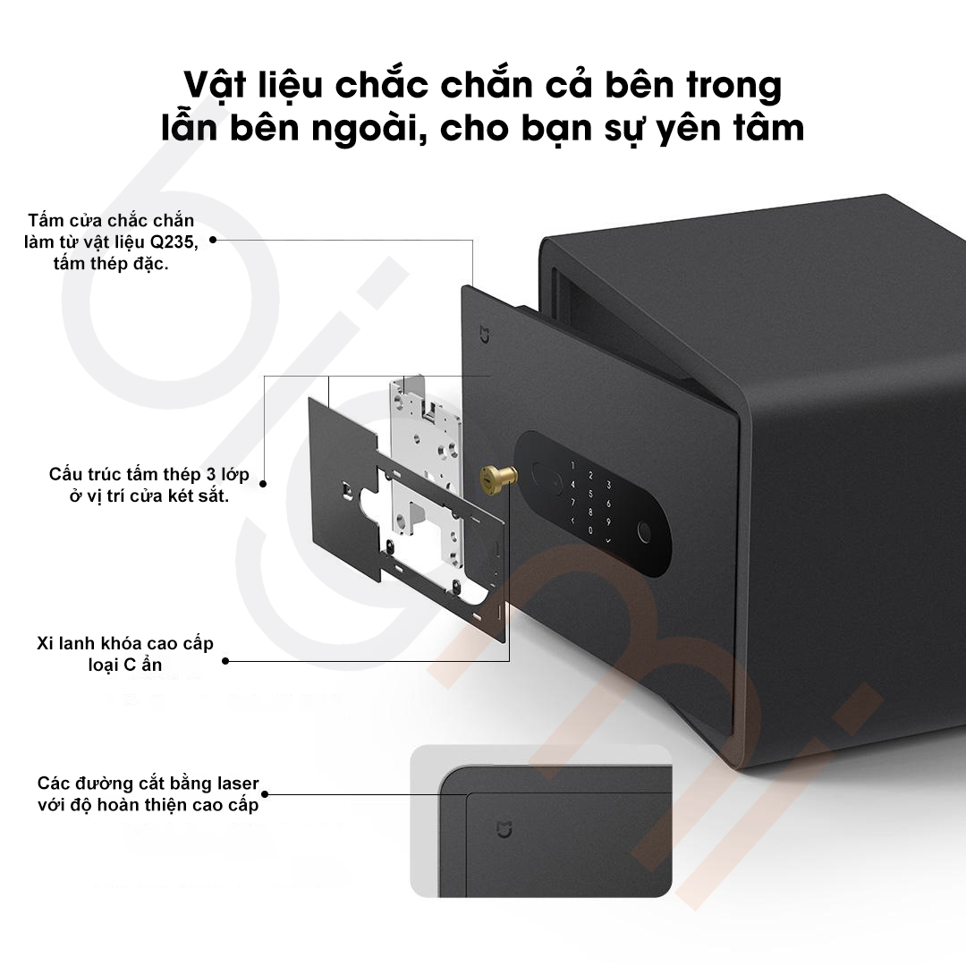 Vat lieu Ket sat dien tu Xiaomi 30cm Mijia Smart Safe BGX 5 X1 303