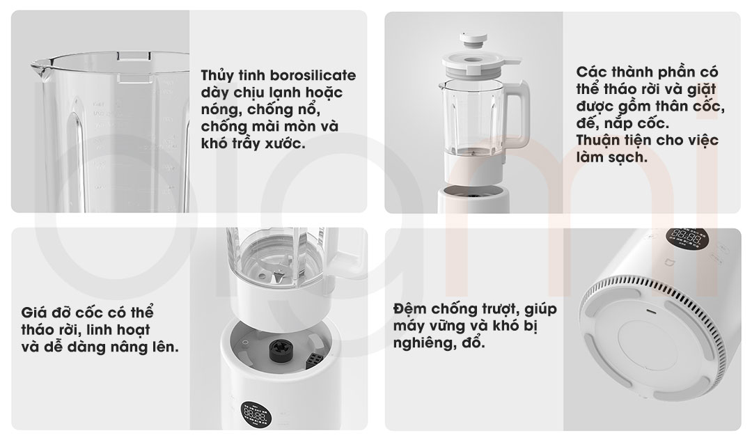 chi tiet khac tren May xay sinh to Mijia Blender N1
