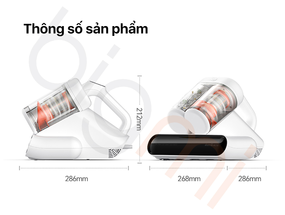 Kich thuoc May hut bui khu trung giuong nem Deerma DEM CM980
