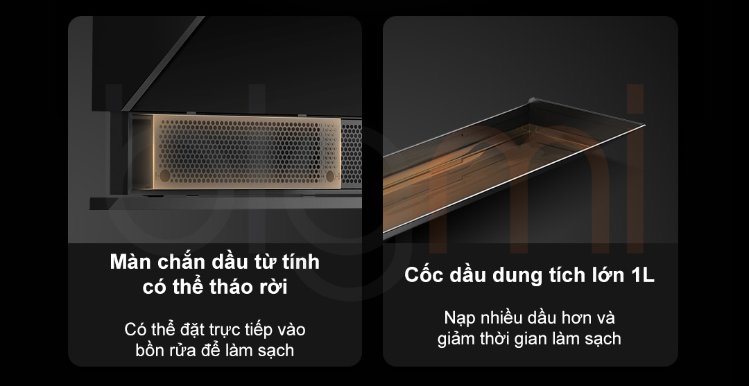 Man chan tu tinh va khay chua dau 1L cua May hut mui Xiaomi Mijia S2 MJ03A CXW 120 MJ03A