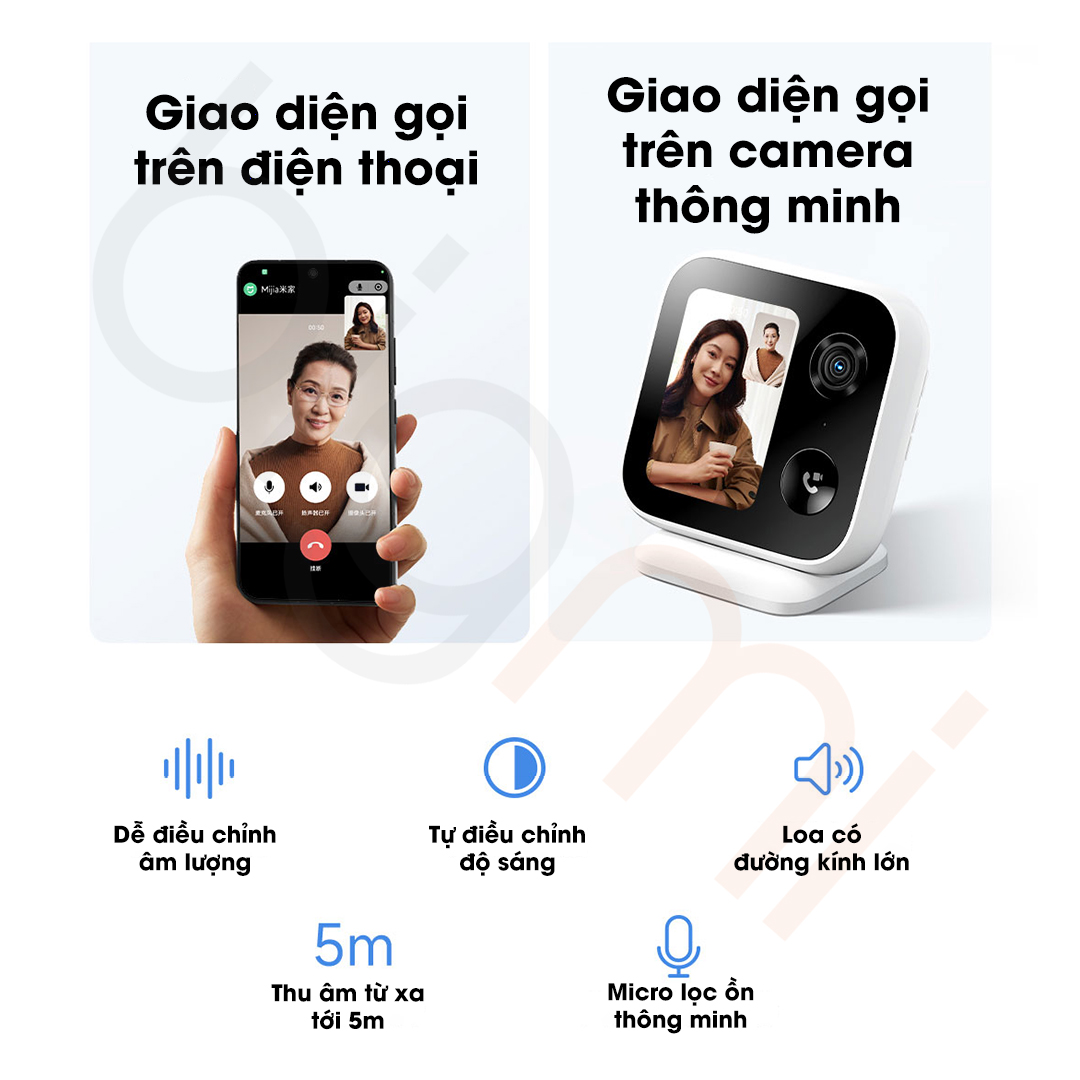 Man hinh con ho tro nhieu tinh nang khac Camera thong minh Xiaomi J20CM MJSXJ20CM