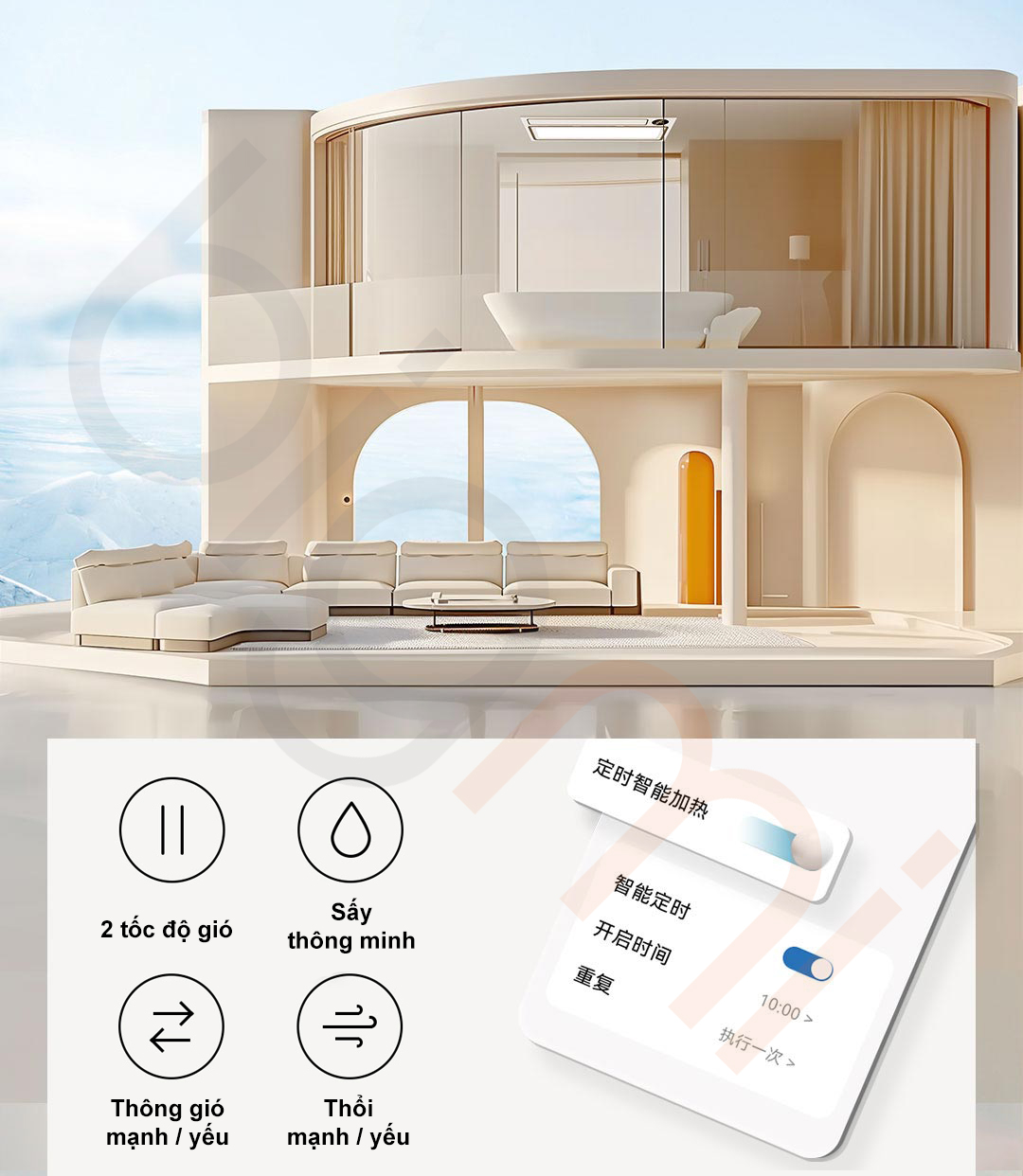 May suoi nha tam Yeelight M1 ho tro ket noi app