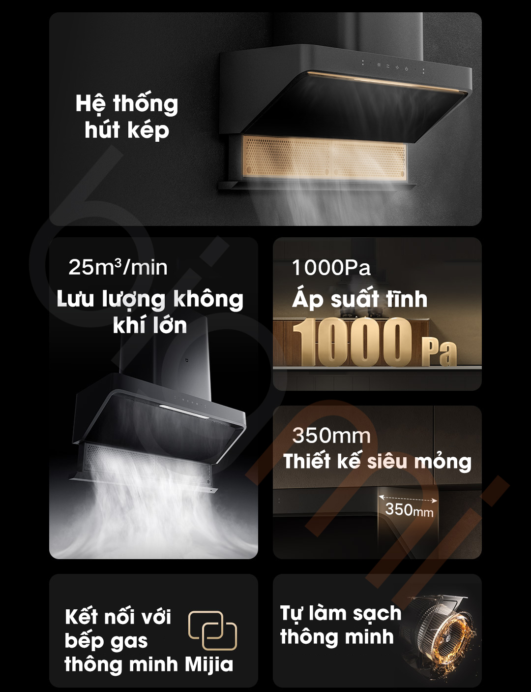 Tinh nang may hut mui Xiaomi Mijia S2 MJ03A