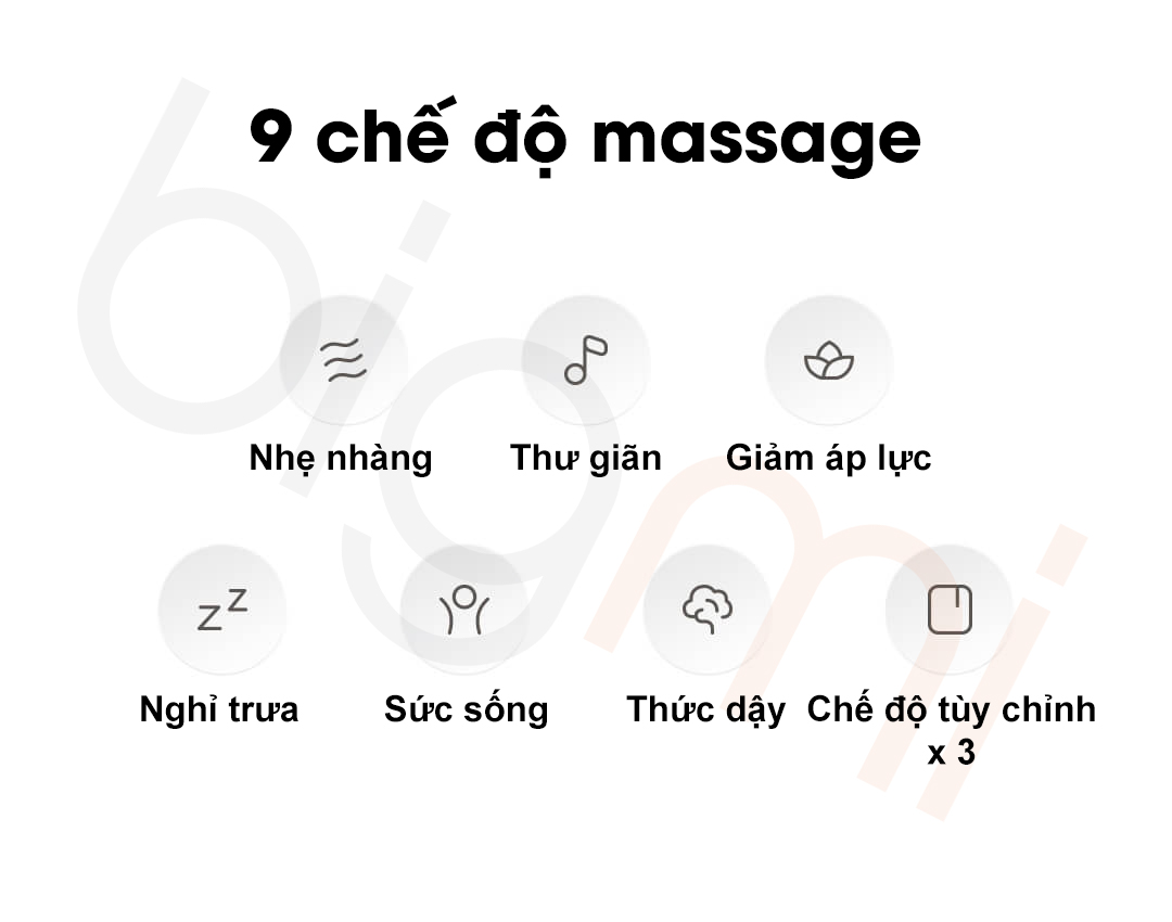9 che do massage cua May massage vai co thong minh Mijia