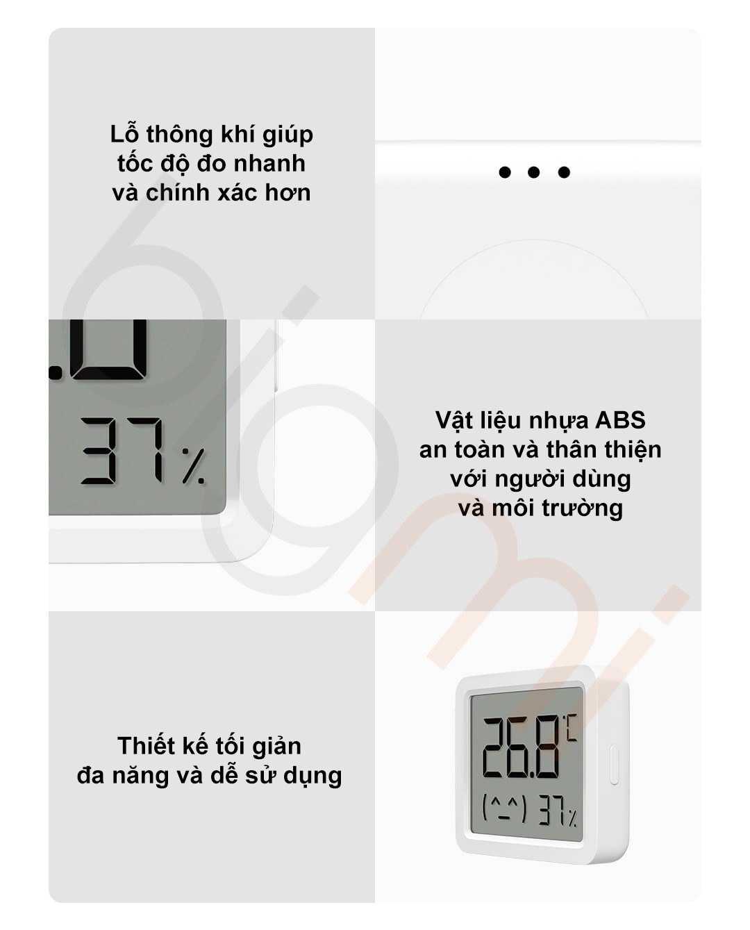 Các chi tiết khác của Nhiệt ẩm kế thông minh Mijia 3 Mini MJWSD06MMC
