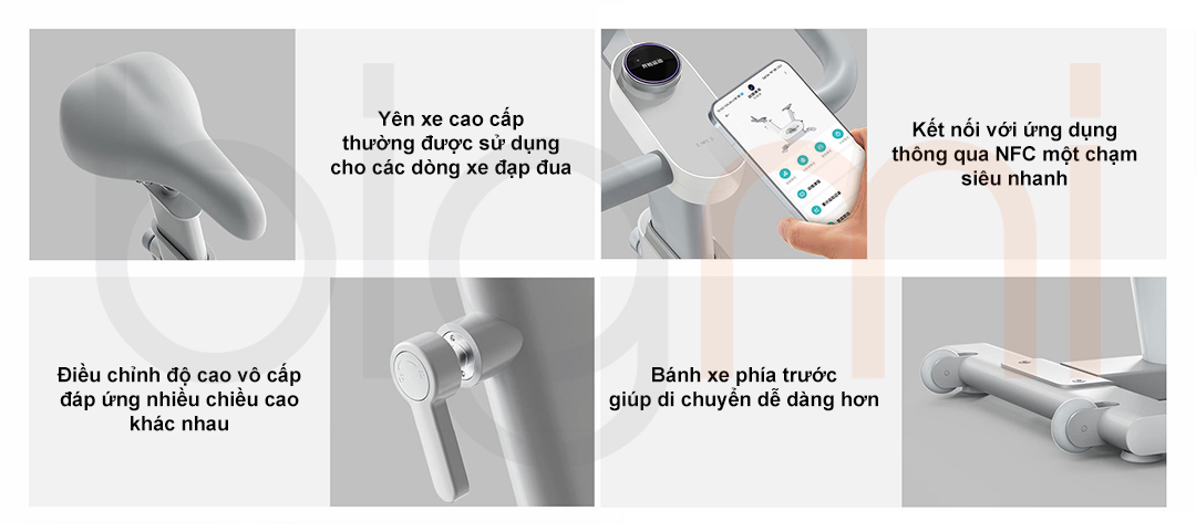 Cac chi tiet khac tren Xe dap tap the duc Mijia JSC01YXS