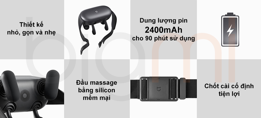 Cac chi tiet tren May massage vai co thong minh Mijia