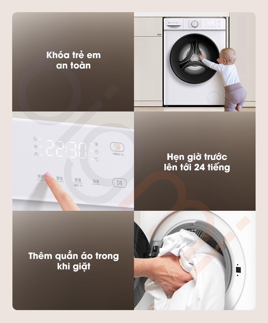 Chi tiet huu dung khac May giat Viomi Smart 2E 10kg WM10FSA W6A