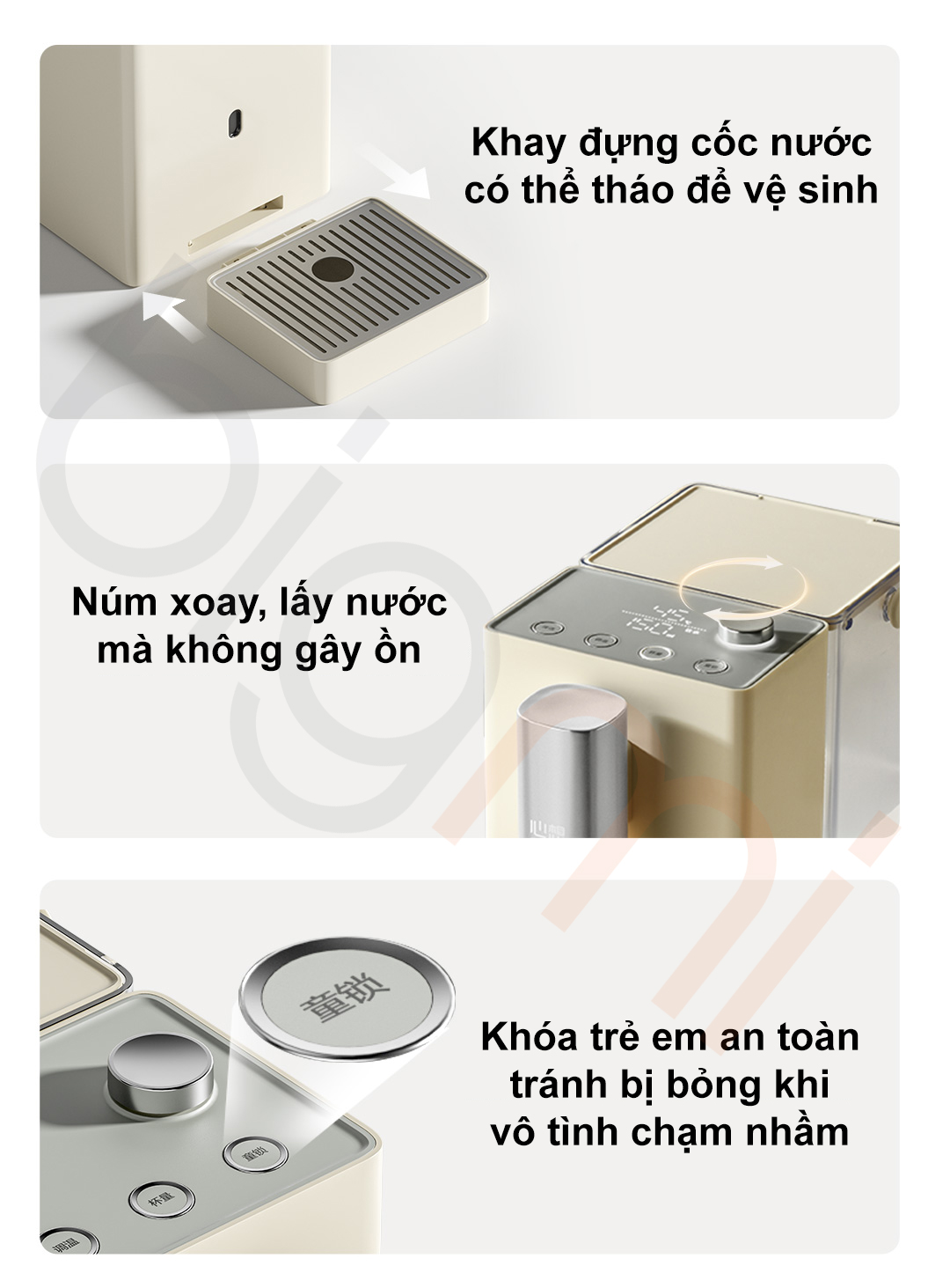 Chi tiết khác trên Máy nước nóng để bàn SCISHARE 3L S2311 tích hợp đèn trợ sáng