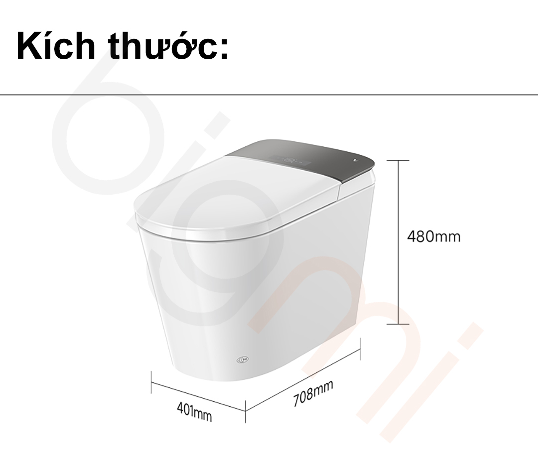Kich thuoc Bon cau thong minh Viomi Little Whale 2 Pro VZMT12B