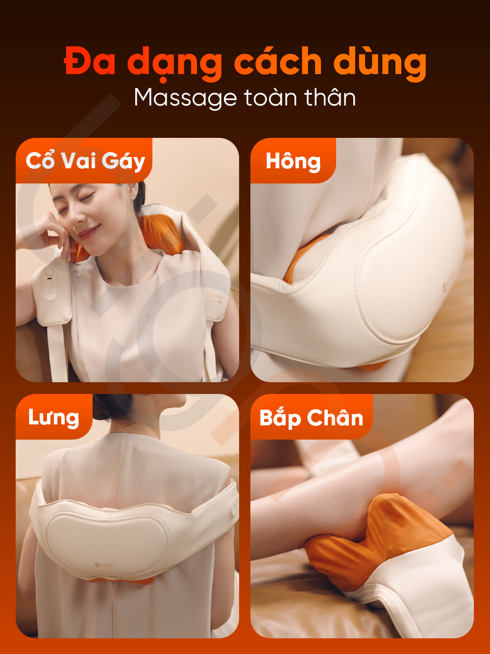 May massage co vai gay Breo N6 Mini da dang cach su dung va dieu khien