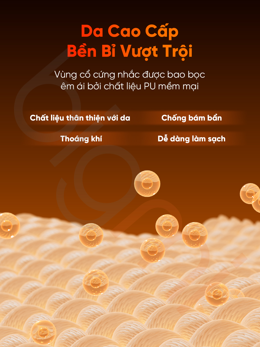 May massage co vai gay Breo N6 Mini vat lieu da PU cao cap