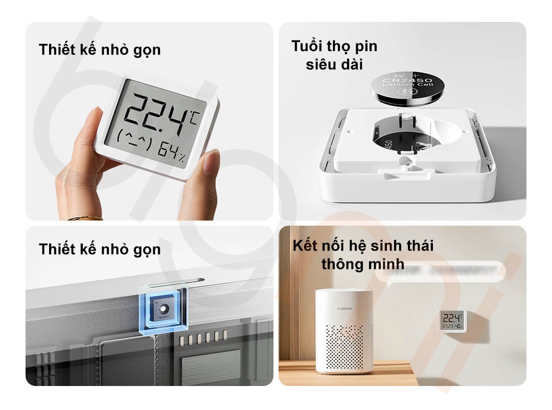 Tính năng Nhiệt ẩm kế thông minh Mijia 3 Mini MJWSD06MMC