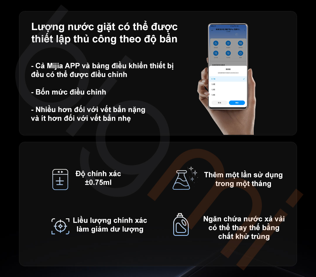 Combo giat say Xiaomi Mijia MJ105 ProMJ109 10kg10kg chia nuoc giat thong minh