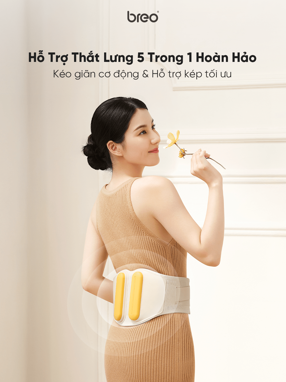 Đai Massage Breo Y2 Chườm Nóng Bụng và Thắt Lưng 5 trong 1