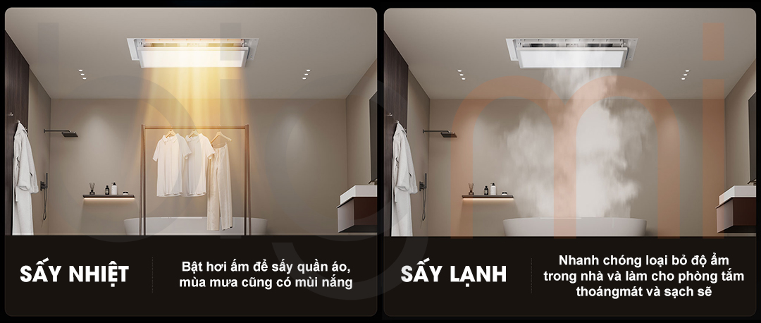 Đèn sưởi nhà tắm âm trần Xiaomi Mijia P1 model 2025 (9)
