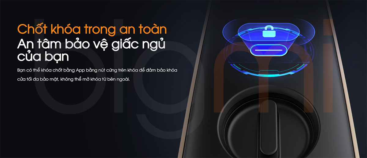 Khoa cua thong minh Xiaomi Lockin S50F co the khoa tu ben trong thong qua app