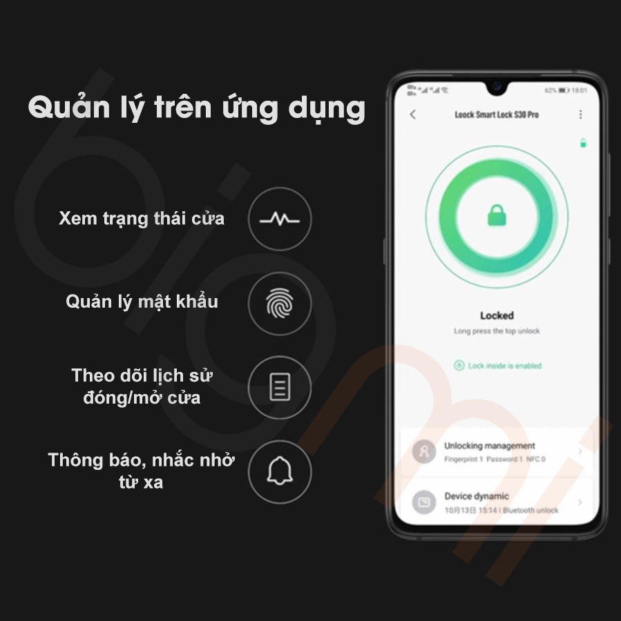 Khóa cửa thông minh Xiaomi Lockin SV40 liên kết với hệ sinh thái Xiaomi