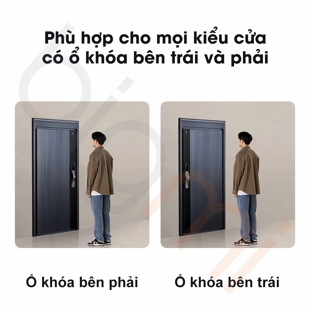 Khóa cửa thông minh Xiaomi Lockin V5 Max được thiết kế cho cả tay cầm bên trái và phải