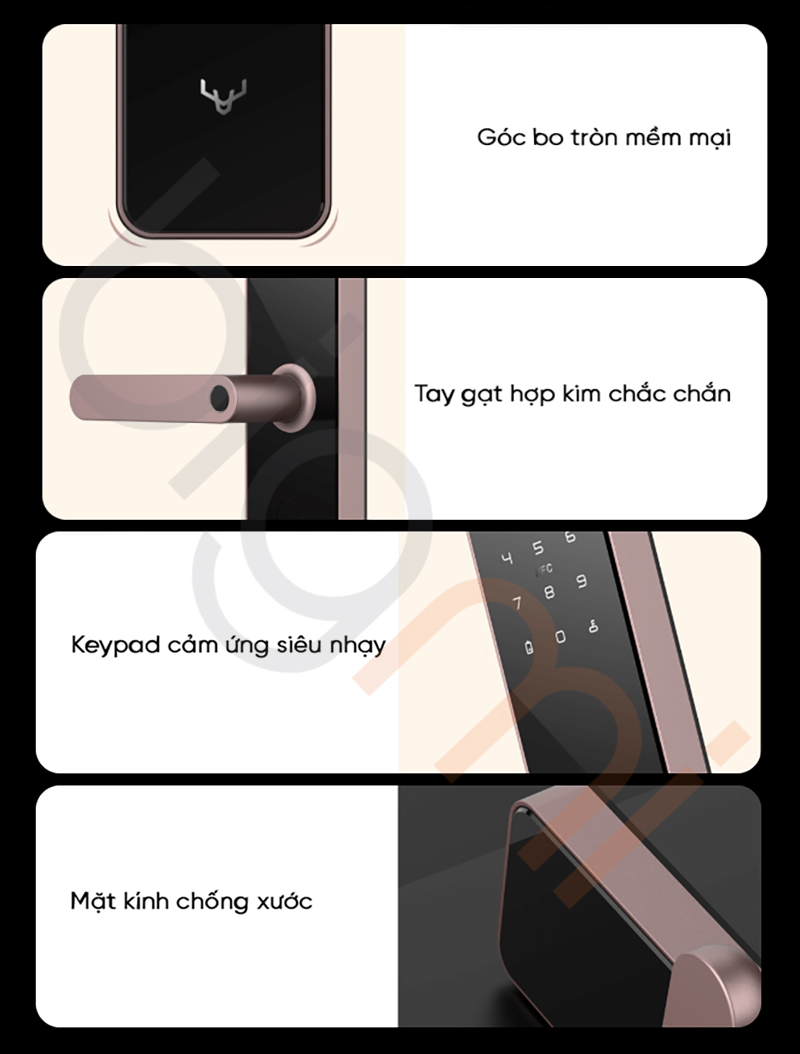 Khoa cua thong minh Xiaomi Lockin X1 co cac chi tiet ti mi
