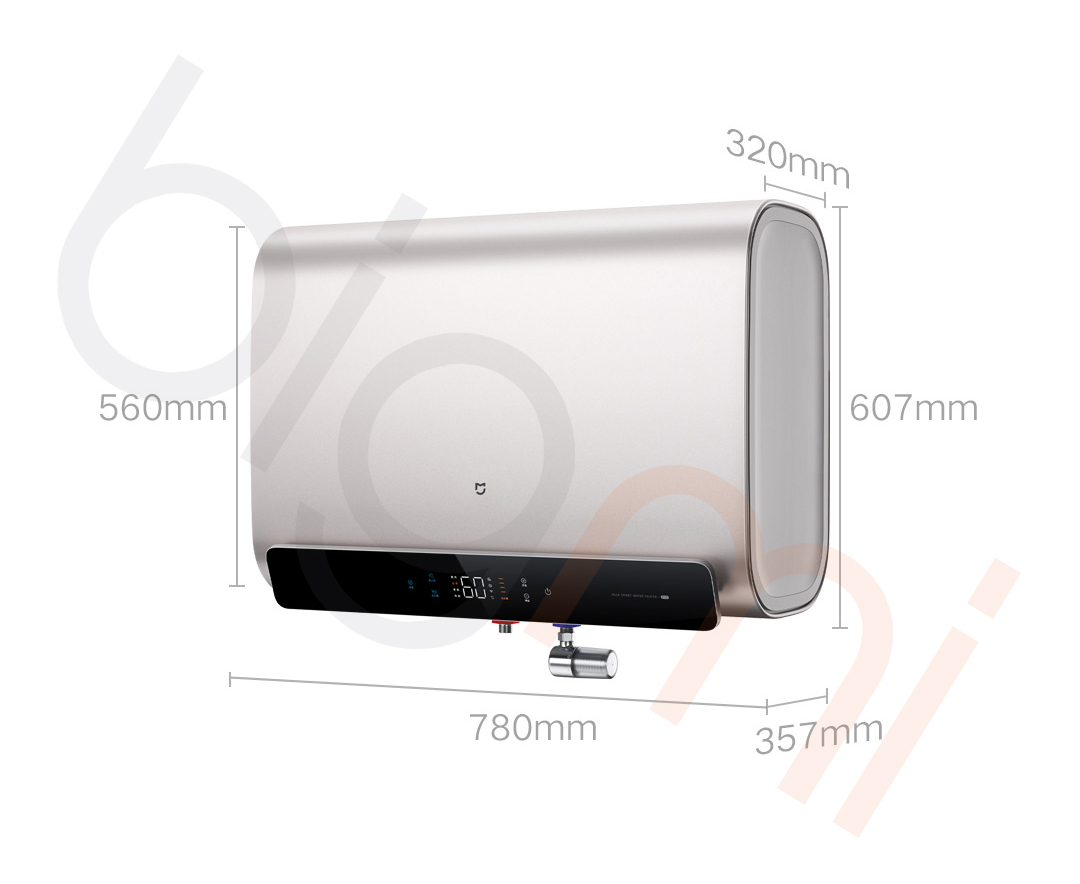 Kích thước Bình nóng lạnh thông minh Xiaomi Mijia 60L P10