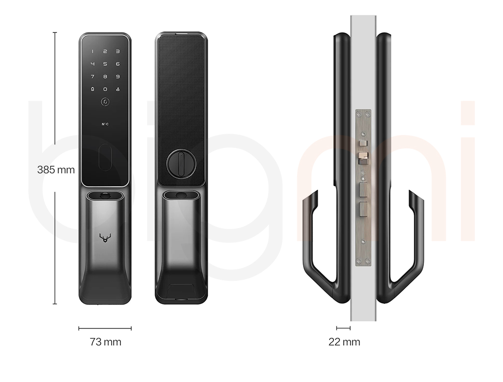 Kích thước Khóa cửa thông minh Lockin S30 Pro