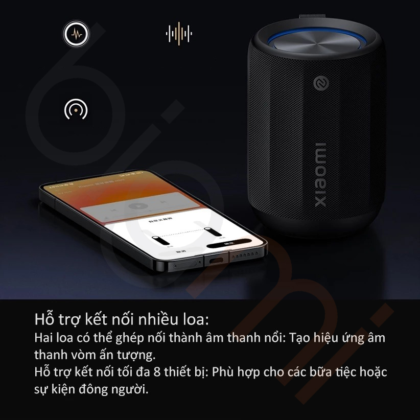 Loa Bluetooth Mini Xiaomi ASM01A ho tro ghep noi toi da 8 thiet bi