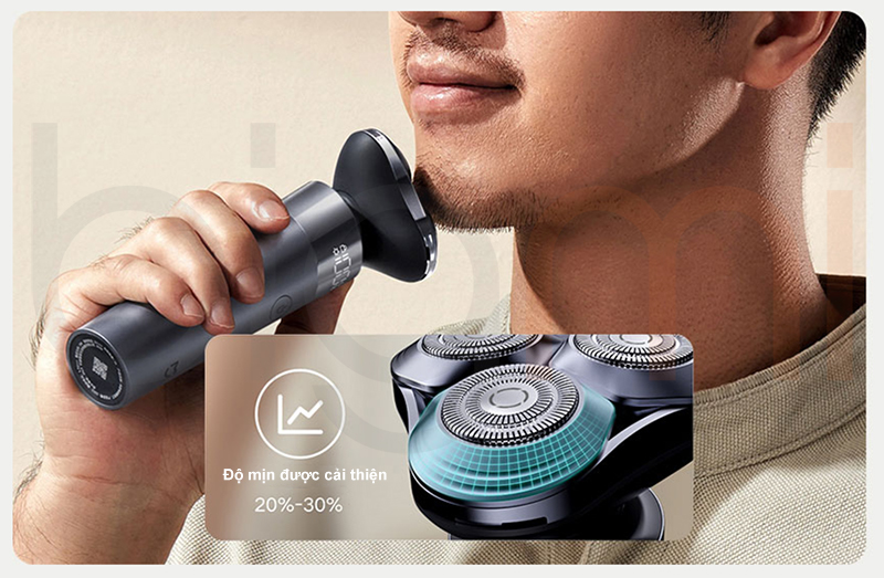 Máy cạo râu Xiaomi Mijia S302 thiết kế đầu cắt nổi