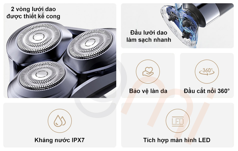 Tính năng Máy cạo râu Xiaomi Mijia S302