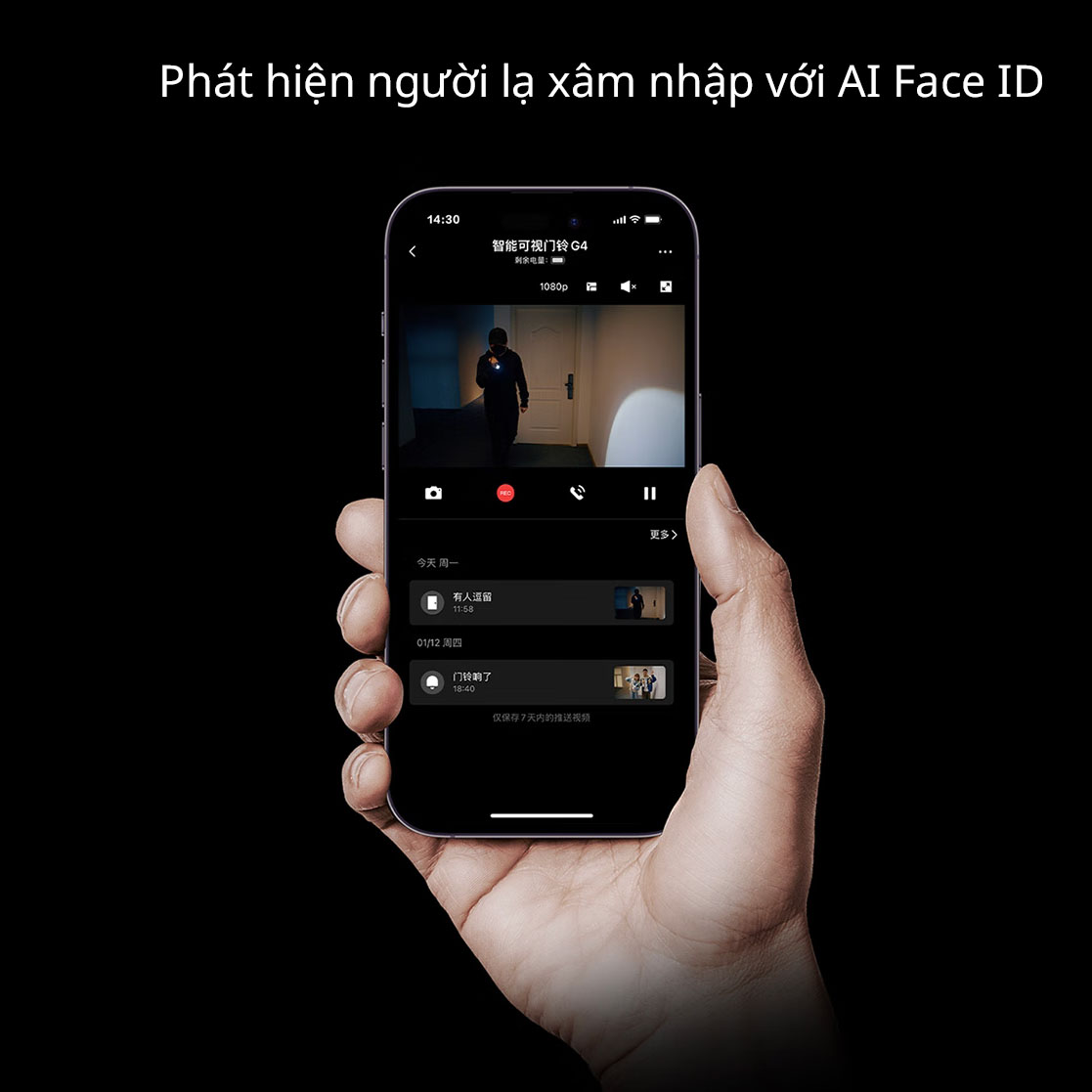 Chuông cửa thông minh Aqara Doorbell G4 có độ bảo mật tốt