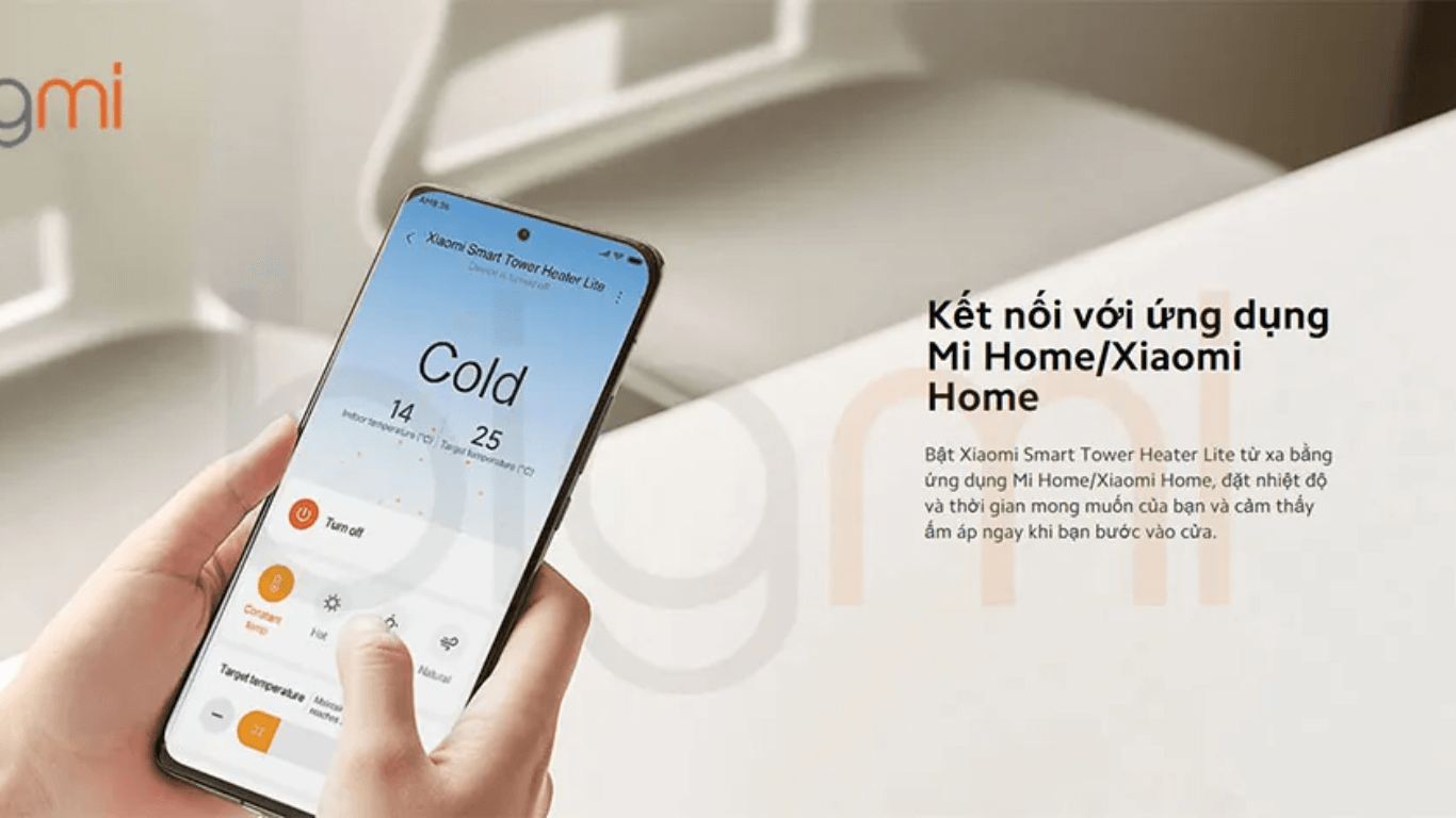 Quạt tháp Xiaomi: Giải pháp làm mát hiện đại mới nhất 2025 4 Quạt tháp Xiaomi kết nối và điều khiển từ xa bằng ứng dụng Mi Home
