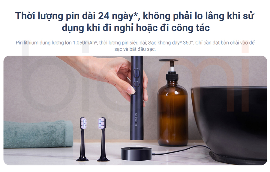 Bàn chải điện Xiaomi T700 Electric Toothbrush BHR5575GL - Chính hãng Quốc Tế 24 Bàn chải điện Xiaomi Mijia Sonic T700 MES604 bigmivn (11)