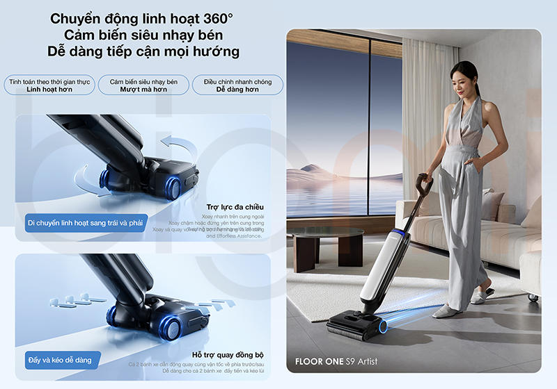 Bigmivn Máy hút bụi lau sàn Tineco Floor One S9 Artist (10)