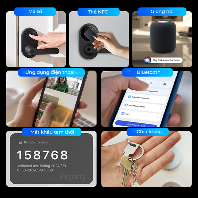 Khóa cửa thông minh Aqara U300 DL-D02D Smart Lock bigmivn (7)