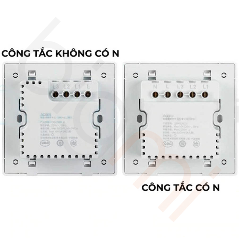 Măt sau của Công tắc âm tường thông minh Aqara D1 Smart Wall Switch