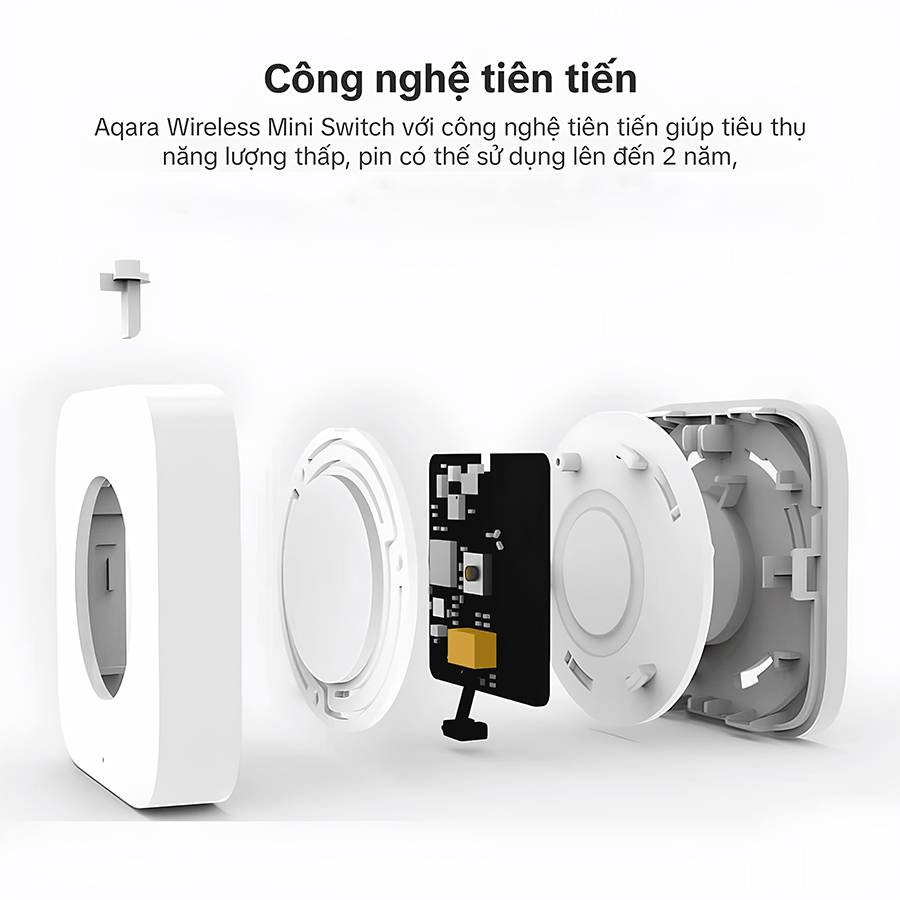 Nút bấm không dây Aqara Wireless Mini Switch T1 có độ bền tới 50.000 lần