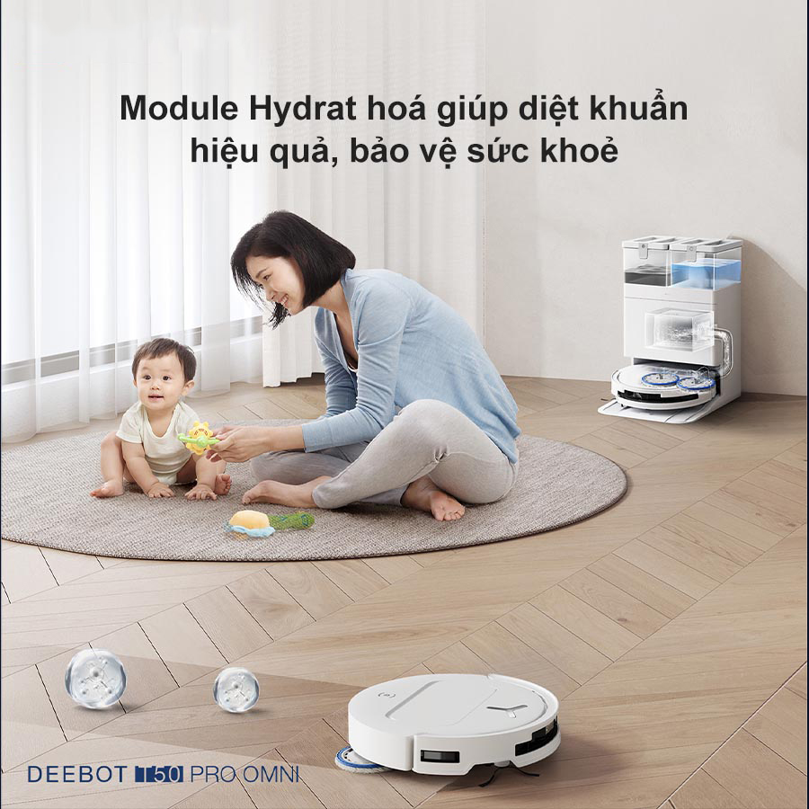 Robot hút bụi lau nhà Ecovacs Deebot T50 Pro Omni 2025 chính hãng bigmivn (4)