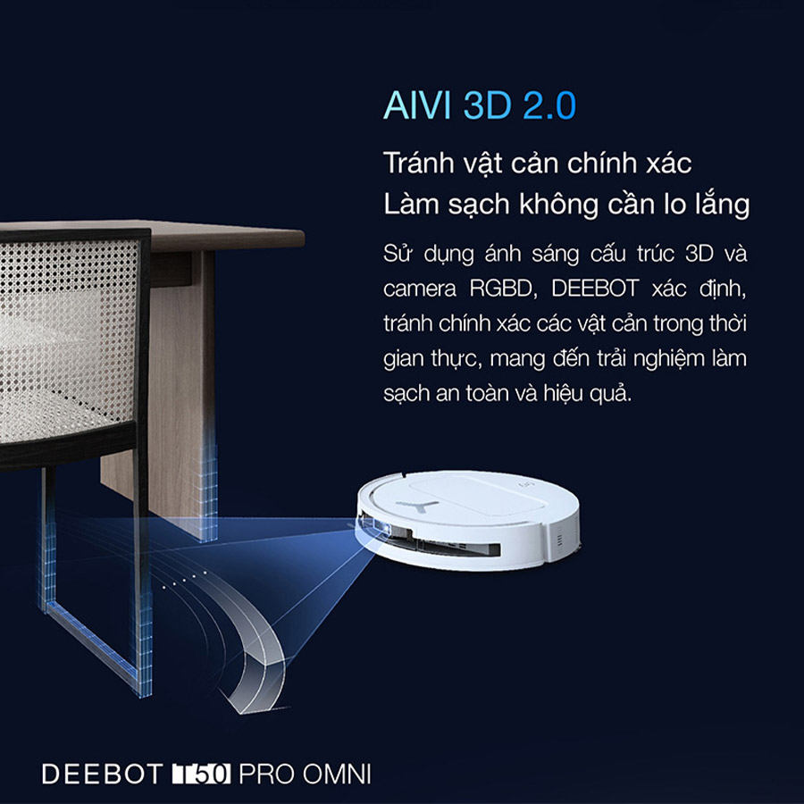 Robot hút bụi lau nhà Ecovacs Deebot T50 Pro Omni 2025 chính hãng bigmivn (6)
