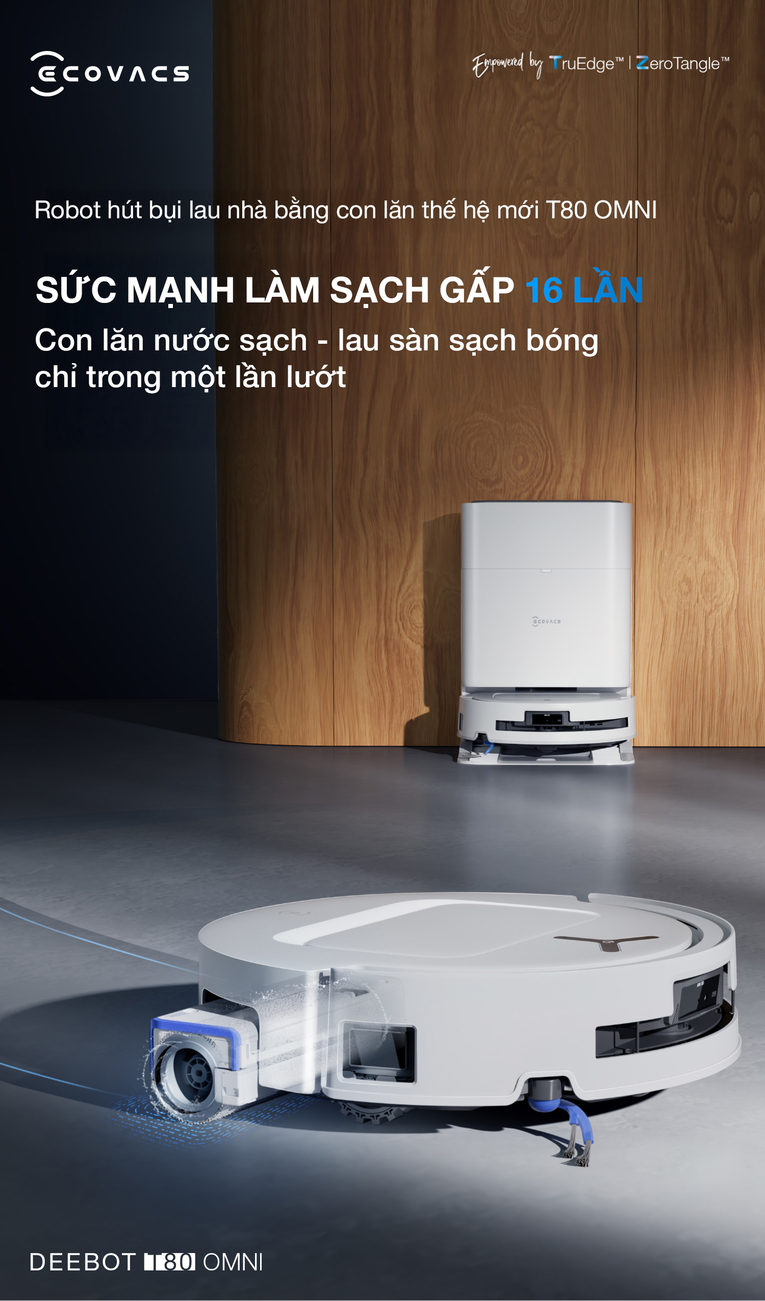 Robot hút bụi lau nhà Ecovacs Deebot T80 Omni (1)