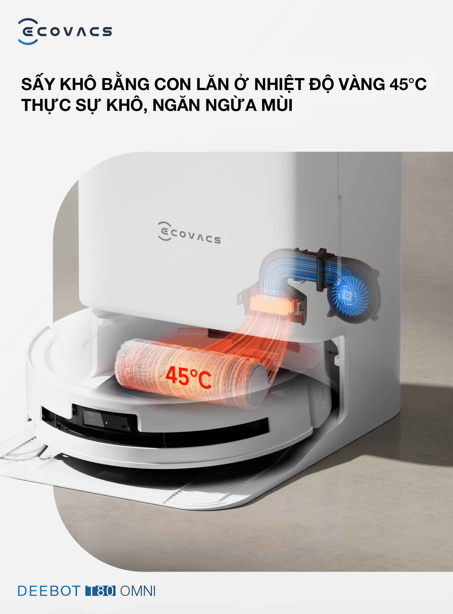 Robot hút bụi lau nhà Ecovacs Deebot T80 Omni (14)