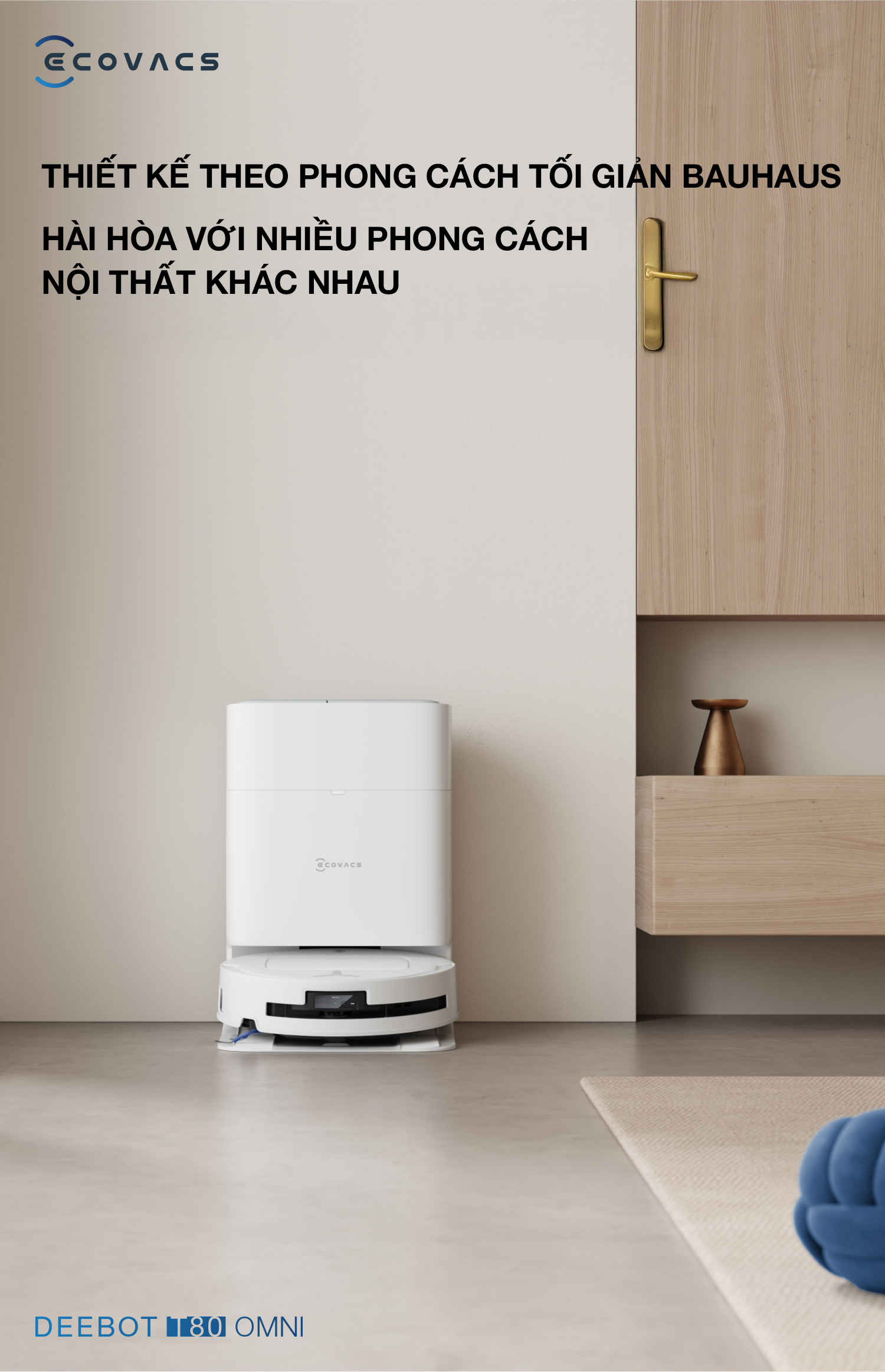 Robot hút bụi lau nhà Ecovacs Deebot T80 Omni (15)