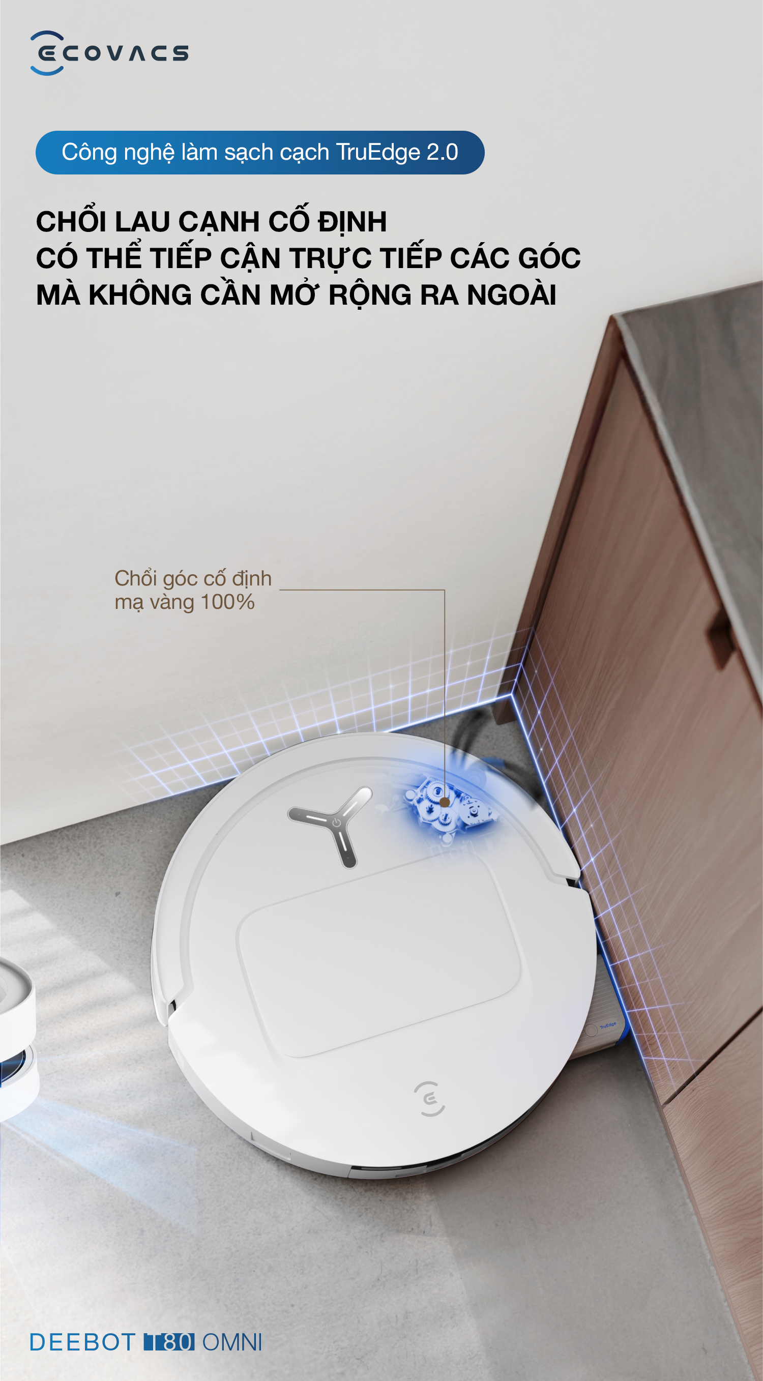 Robot hút bụi lau nhà Ecovacs Deebot T80 Omni (7)