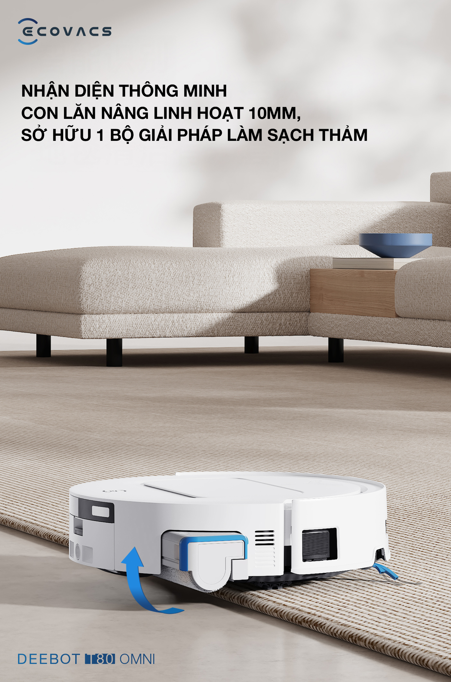 Robot hút bụi lau nhà Ecovacs Deebot T80 Omni (8)